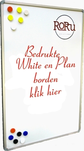 Klik hier voor de bedrukte White en Planborden